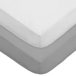 American Baby Company 2 Pack 100% Cotton Value Jersey Knit Fitted Crib Sheet For Standard Crib And Toddler Mattresses, White, For Boys And Girls -Delta Children Shop 21Byuso1rdL