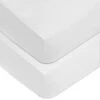 American Baby Company 2 Pack 100% Cotton Value Jersey Knit Fitted Crib Sheet For Standard Crib And Toddler Mattresses, White, For Boys And Girls -Delta Children Shop 21PMe4gHscL