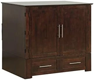 Emurphybed Daily Delight Murphy Cabinet Chest Bed With Charging Station & 6" Memory Foam Mattress, (Twin XL, Cherry) 7 Emurphybed Daily Delight Murphy Cabinet Chest Bed With Charging Station & 6" Memory Foam Mattress, (Twin XL, Cherry) - Image 5