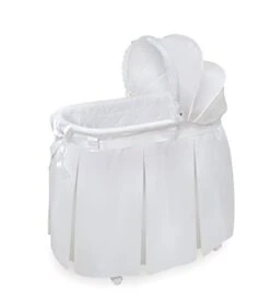 Wishes Oval Rocking Baby Bassinet With Bedding, Storage, And Pad -Delta Children Shop 310kJGp ywL