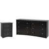 Contemporary 2 Piece Bedroom Set With Bedroom Dresser And 3-Drawer Nightstand In Black -Delta Children Shop 315kpdf3ZVL