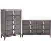 2 Piece Set With Wood 6-Drawer Dresser & 5-Drawer Chest In Dark Gray -Delta Children Shop 3170XPPpTVL