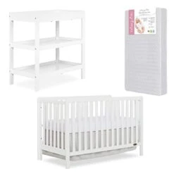 Nursery Essentials Bundle Of Dream On Me Ridgefield 5-in-1 Convertible Crib, Dream On Me Ridgefield Changing-Table, With A Dream On Me Honeycomb Orthopedic Firm Fiber Standard Crib Mattress -Delta Children Shop 318H0L49RL