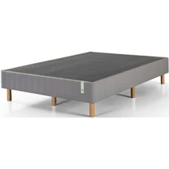 INUS GOOD DESIGN Award Winner Justina Metal Mattress Foundation / 16 Inch Platform Bed / No Box Spring Needed, Grey,King