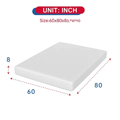 8 In Gel Memory Foam Mattress Mattresses For Cool Sleep & Pressure Relief,Medium Firm Mattresses CertiPUR-US Certified/Bed-in-a-Box (8 In, Queen) 3 8 In Gel Memory Foam Mattress Mattresses For Cool Sleep & Pressure Relief,Medium Firm Mattresses CertiPUR-US Certified/Bed-in-a-Box (8 In, Queen) - Image 2