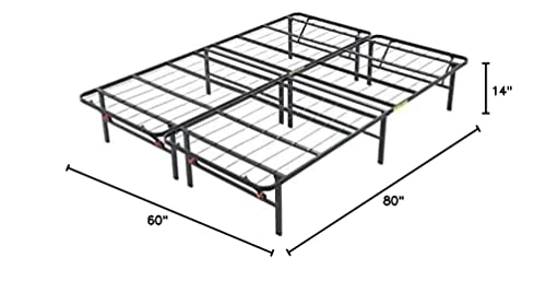 Hercules Black Heavy Duty Metal 14-Inch Platform Mattress Foundation Bed Frame - Queen 4 Hercules Black Heavy Duty Metal 14-Inch Platform Mattress Foundation Bed Frame - Queen - Image 2