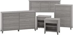 Somerset Headboard, Dressers And Nightstands Bedroom Set, Full/Queen, Storm Gray 14 Somerset Headboard, Dressers And Nightstands Bedroom Set, Full/Queen, Storm Gray -Delta Children Shop 31DnGHO138L. AC