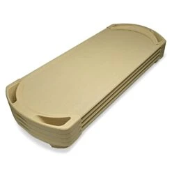 Angeles SpaceLine Standard Cots, 4 Pack, Sand, AFB5735ASN, Kids Portable Indoor Sleeping Cots For Preschool Or Daycare, Toddler Classroom Nap Cots -Delta Children Shop 31Dug9Emh2L 1