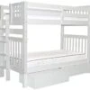 Tall Bunk Beds Twin Over Twin Mission Style With End Ladder And 2 Under Bed Drawers, White -Delta Children Shop 31IqBNNPhJL