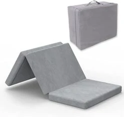 Full Tri Folding Mattress With Storage Bag Foam Topper 4" Thickness Floor Cot Mattress, Guset Bed With Removable&Machine Washable Cover And Lining, CertiPUR-US Certified, Full 54 X 75 Inch 27 Full Tri Folding Mattress With Storage Bag Foam Topper 4" Thickness Floor Cot Mattress, Guset Bed With Removable&Machine Washable Cover And Lining, CertiPUR-US Certified, Full 54 X 75 Inch -Delta Children Shop 31JXfukOhjL. AC 4