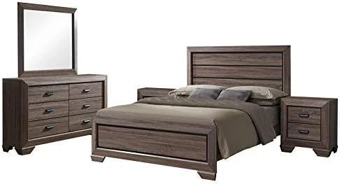 - Black/Brown Wood Queen Size Bedroom Furniture Set, Bed, Dresser, Mirror & 2 Nightstands 10 - Black/Brown Wood Queen Size Bedroom Furniture Set, Bed, Dresser, Mirror & 2 Nightstands - Image 8