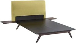 Tracy Mid-Century Modern Wood Platform Queen Bed With Two Nightstands In Cappuccino Gray -Delta Children Shop 31L8VOcxOAL. AC