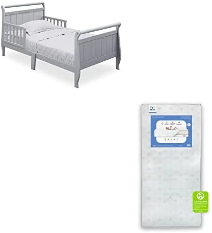 Delta Children Wood Toddler Bed Sleigh, Crib, White 12 Delta Children Wood Toddler Bed Sleigh, Crib, White - Image 10