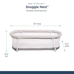 Baby Delight Snuggle Nest Bassinet | Portable Baby Bed | For Infants 0 – 5 Months | Driftwood Grey -Delta Children Shop 31MBkqeOCBL