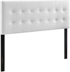 Emily Tufted Button Faux Leather Upholstered Twin Headboard In White -Delta Children Shop 31MKDmPd vS. AC