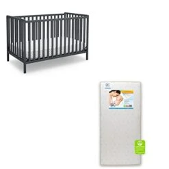 Delta Children Heartland 4-in-1 Convertible Crib, Dark Chocolate With Twinkle Stars Crib & Toddler Mattress -Delta Children Shop 31MQ8kSXaDL