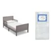 Delta Children Fancy Toddler Bed, Grey Twinkle Galaxy Dual Sided Recycled Fiber Core Crib And Toddler Mattress (Bundle)