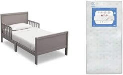 Delta Children Fancy Toddler Bed, Grey Twinkle Galaxy Dual Sided Recycled Fiber Core Crib And Toddler Mattress (Bundle) -Delta Children Shop 31RQJdlHueL. AC