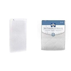 Sealy Baby Cool Comfort Premier 2-Stage Lightweight Waterproof Standard Toddler & Baby Crib Mattress And Stain Protection Waterproof Fitted Crib Mattress Pad -Delta Children Shop 31S1acWqd6L 1