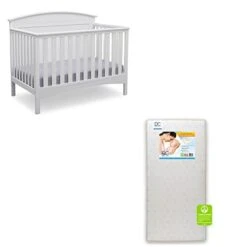 Delta Children Archer 4-in-1 Crib, Bianca (White) With Twinkle Stars Crib & Toddler Mattress -Delta Children Shop 31UIoY6zwjL 1