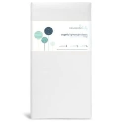 Naturepedic Organic Lightweight Classic Crib Mattress, 2-Stage Natural Mattress For Baby And Toddler Bed, Non-Toxic, 52" X 28"