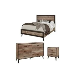 King Size Bedroom Set - Distressed Wood Color, Headboard, Side Rails, Footboard & Support Slats A468c -Delta Children Shop 31WsyDqN2YS