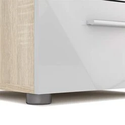 Contemporary Style 4 Piece Bedroom Set With Two Nightstands, 8 Drawer Double Dresser And 4 Drawer Chest In Oak And White Gloss 10 Contemporary Style 4 Piece Bedroom Set With Two Nightstands, 8 Drawer Double Dresser And 4 Drawer Chest In Oak And White Gloss -Delta Children Shop 31Xt9ofYnyL