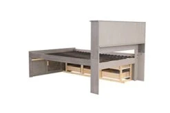 Charcoal Full Size Bookcase Captain Bed With 6 Drawer Storage On ONE Side Opposite Side Is Open -Delta Children Shop 31YrXGxOaOL