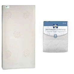 Sealy Naturalis 2-Stage Waterproof Baby Crib And Toddler Mattress - Hybrid Coil & Foam Design - Made In USA, 52"x28" -Delta Children Shop 31am8yoTBL
