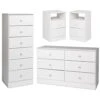 4-Piece Set With 2 Nightstands Lingerie Chest And Double Dresser