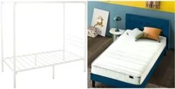 INUS Patricia Black Metal Canopy Platform Bed Frame / Mattress Foundation With Steel Slat Support / No Box Spring Needed / Easy Assembly, Queen 30 INUS Patricia Black Metal Canopy Platform Bed Frame / Mattress Foundation With Steel Slat Support / No Box Spring Needed / Easy Assembly, Queen -Delta Children Shop 31eqHdZ86mL. AC