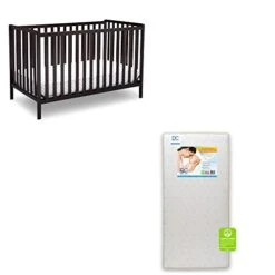 Delta Children Heartland 4-in-1 Convertible Crib, Dark Chocolate With Twinkle Stars Crib & Toddler Mattress -Delta Children Shop 31hzi9zB4UL 1