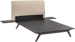 Tracy Mid-Century Modern Wood Platform Queen Bed With Two Nightstands In Cappuccino Gray -Delta Children Shop 31iVsPbxZwL. AC