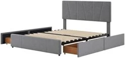 4-Pieces Bedroom Funiture Set With Storage Bench, Full Upholstered Bed, 2 Nightstands And Bench Ottoman End Of Bed -Delta Children Shop 31k ErXGRL. AC