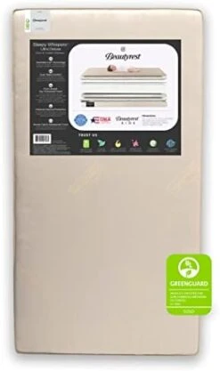 Beautyrest Beginnings Sleepy Whispers Ultra Deluxe 2-in-1 Innerspring Crib And Toddler Mattress | Waterproof | GREENGUARD Gold Certified (Natural/Non-Toxic) -Delta Children Shop 31mP3eVHq2L. AC