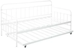 Florence Twin Daybed And Trundle Frame Set / Premium Steel Slat Support / Daybed And Roll Out Trundle Accommodate / Twin Size Mattresses Sold Separately -Delta Children Shop 31nRSk0FrUL