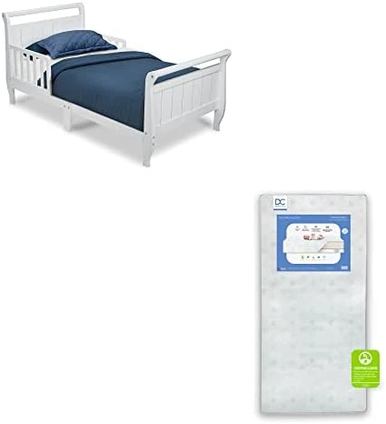 Delta Children Wood Toddler Bed Sleigh, Crib, White 13 Delta Children Wood Toddler Bed Sleigh, Crib, White - Image 11