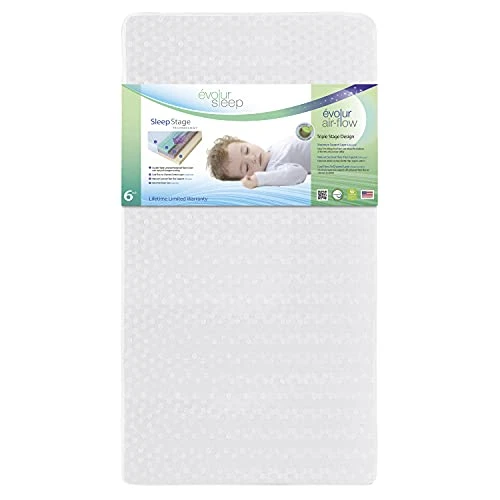 Evolur Sleep Triple Stage Crib Mattress Air Flow With Natural Fiber, Greenguard Gold Certified 3 Evolur Sleep Triple Stage Crib Mattress Air Flow With Natural Fiber, Greenguard Gold Certified