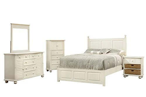 Ice Cream At The Beach Bedroom Set, Queen Size Bed, Configurable, Antique White 3 Ice Cream At The Beach Bedroom Set, Queen Size Bed, Configurable, Antique White