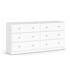 Wood 4 Piece Bedroom Set With Chest Nightstand & 2 Dressers In White -Delta Children Shop 31olofVjJxL