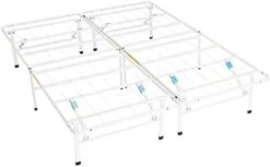 Foldable Metal Platform Bed Frame With Tool Free Setup, 14 Inches High, Queen, White 17 Foldable Metal Platform Bed Frame With Tool Free Setup, 14 Inches High, Queen, White -Delta Children Shop 31pteneS7XL. AC