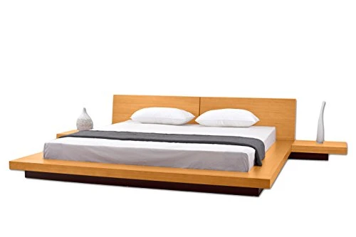 Matisse Fujian Modern Platform Bed 2 Night Stands Queen (Oak). 4 Matisse Fujian Modern Platform Bed 2 Night Stands Queen (Oak). - Image 2
