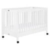 Babyletto Maki Full-Size 2-in-1 Portable Folding Crib With Toddler Bed Conversion Kit In White, Greenguard Gold Certified -Delta Children Shop 31sTCHD41hL