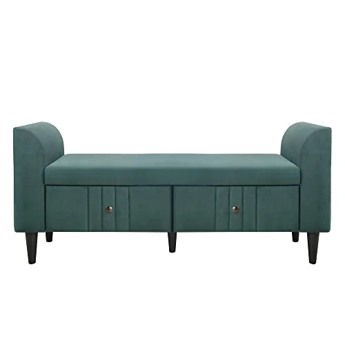 Queen Bedroom Set 4-Pieces, Wooden Bedroom Furniture Sets With Queen Size Upholstered Platform Bed,2 Nightstands And 1 Storage Bench For Kids Teens Adults Bedroom, Green 4 Queen Bedroom Set 4-Pieces, Wooden Bedroom Furniture Sets With Queen Size Upholstered Platform Bed,2 Nightstands And 1 Storage Bench For Kids Teens Adults Bedroom, Green - Image 2