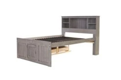 Charcoal Full Size Bookcase Captain Bed With 6 Drawer Storage On ONE Side Opposite Side Is Open -Delta Children Shop 31xtD9YuOvL