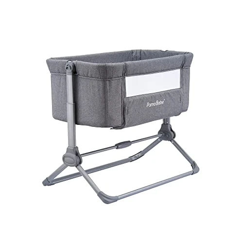 Pamo Babe Bedside Bassinet For Baby Crib Quick One-Hand Folding Bedside Sleeper 4 Adjustable Heights Co-Sleeper 3 Pamo Babe Bedside Bassinet For Baby Crib Quick One-Hand Folding Bedside Sleeper 4 Adjustable Heights Co-Sleeper