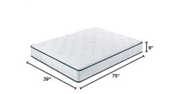 9 Inch Skyline Tight Top Innerspring Hybrid Mattress, Gel Memory Foam, Mattress In A Box, CertiPUR-US Certified, Twin (VC09SM02T-2)