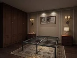 16 Inch Metal Platform Bed Frame / 3,500 Lbs Heavy Duty Steel Slat Easy Assembly Mattress Foundation/Noise Free/Box Spring Replacement, Queen -Delta Children Shop 41 REqb ZFL. AC