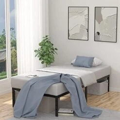 14 Inch Queen Size Platform Bed Frame Reinforced Mattress Foundation Support Heavy Duty Bedframes No Box Spring Need With Storage -Delta Children Shop 41 d6MN2thL. AC 2