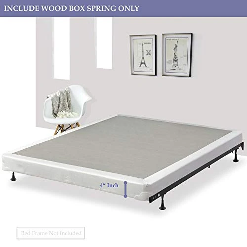 4-Inch Low Profile Wood Traditional Boxspring/Foundation, Queen, 7 4 4-Inch Low Profile Wood Traditional Boxspring/Foundation, Queen, 7 - Image 2